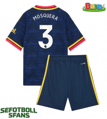 Arsenal Cristhian Mosquera #3 Bortaställ Barn 2026-27 Kortärmad (+ Korta byxor)